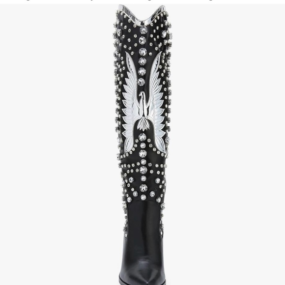 WIRALOMI rhinestone w/Phoenix size 9.5 cowboy boots - Picture 7 of 8
